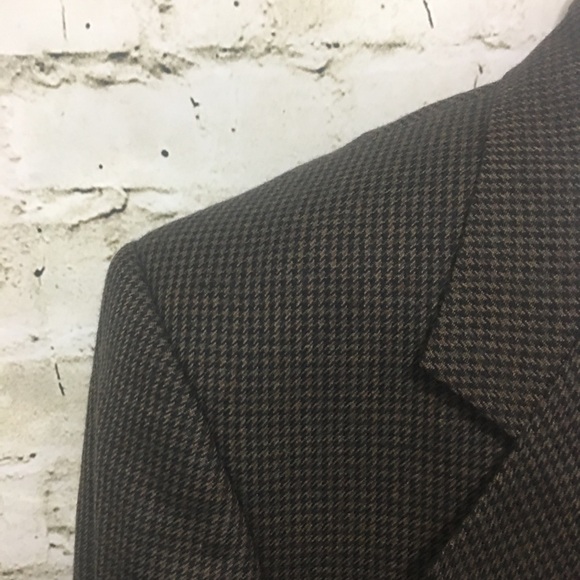 Oscar De La Renta Brown Houndstooth Blazer - Picture 2 of 5
